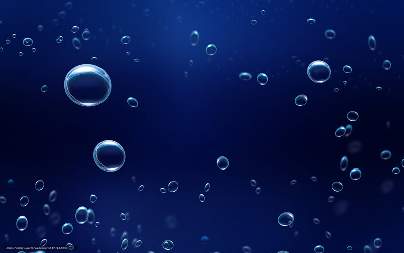 Bubbles in Water — Blue, Serene, 3d Render