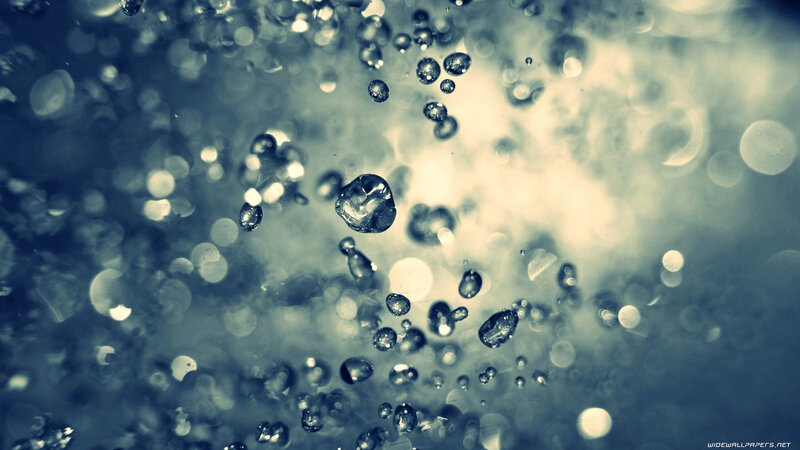 Bubbles in Water — Blue, Serene, Photograph, Light