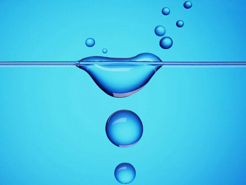 Bubbles in Water — Blue