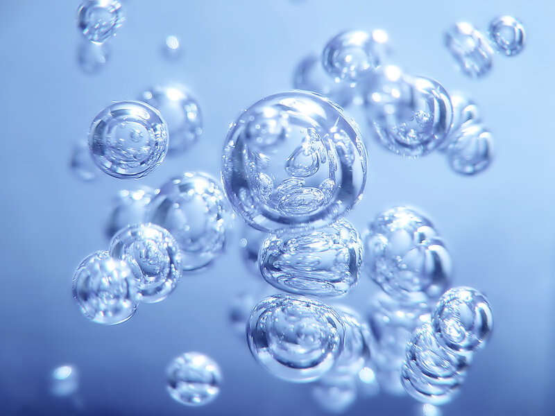 Bubbles in Water — Photograph, White