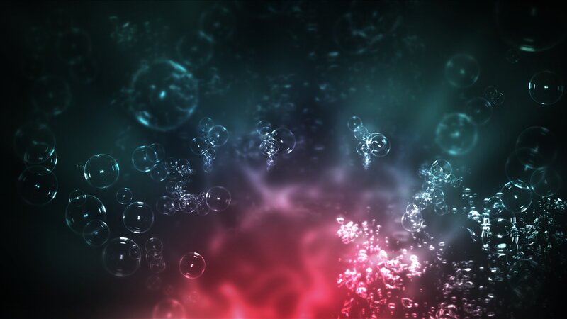 Bubbles in Water — Red, Dramatic