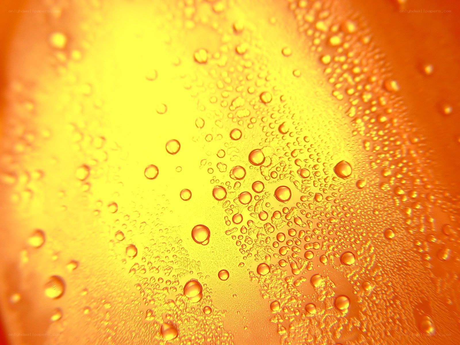 Bubbles on a yellow surface