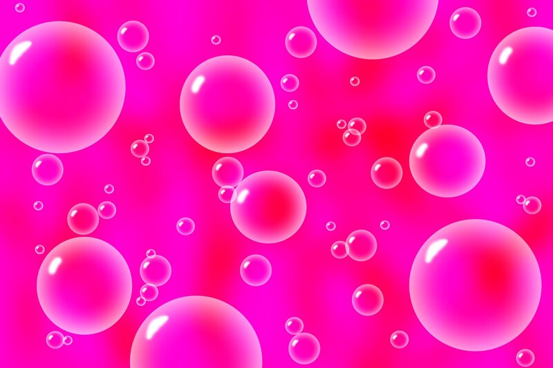 Bubbles on Pink Background