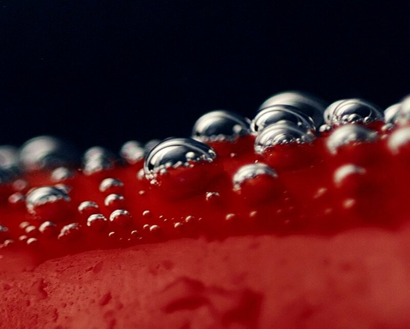Bubbles on Red Surface