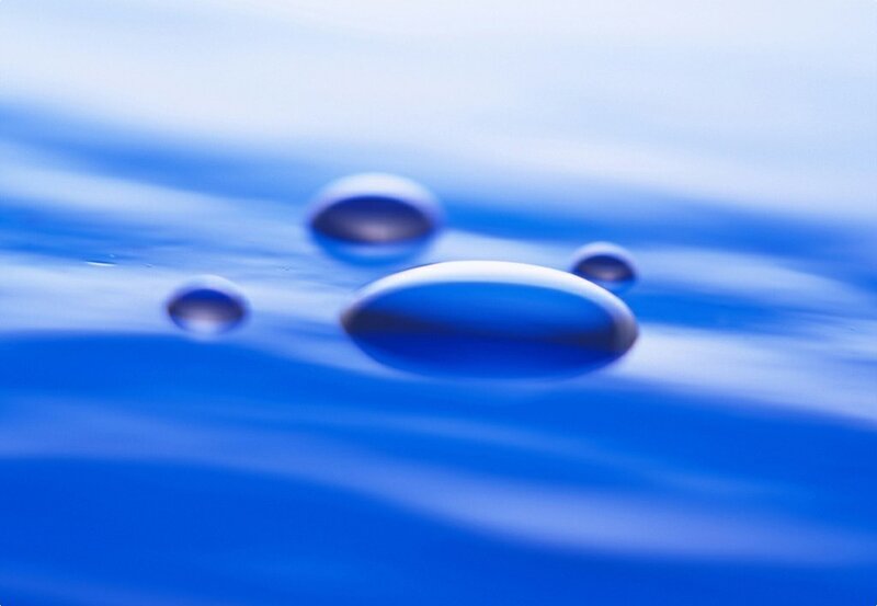 Bubbles on Water Surface — Blue