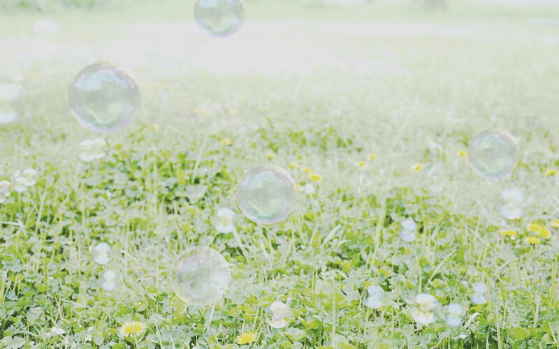 Bubbles over Grass