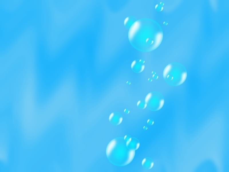 bubbles rising in blue water