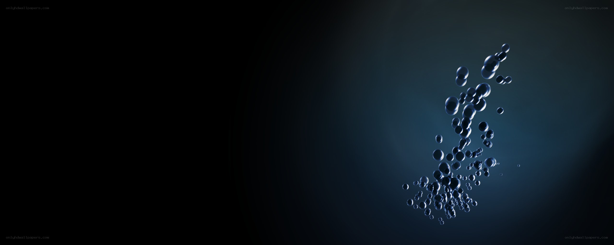 bubbles rising in dark water