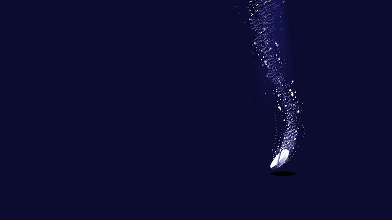 bubbles rising in dark water