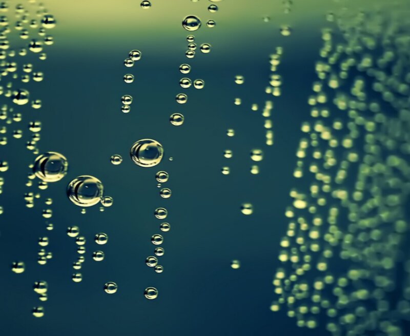 bubbles rising in liquid