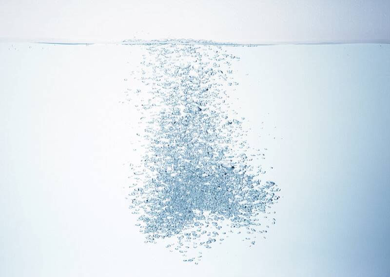bubbles rising in water
