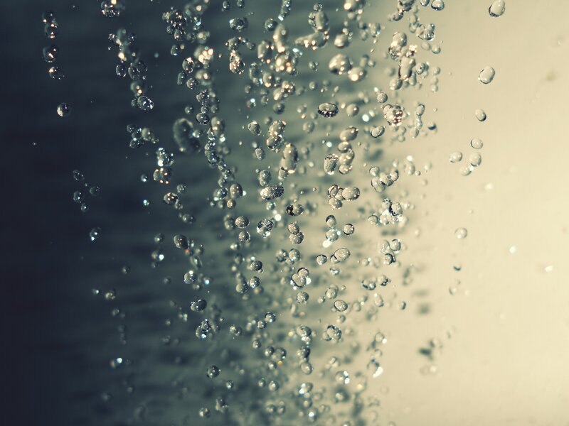 bubbles rising in water