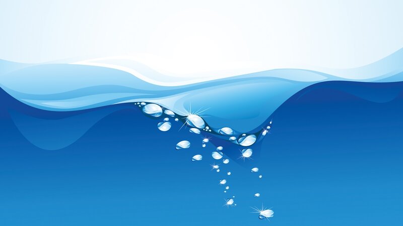 Bubbles Rising in Water — Blue, Calm, Digital Art, Waves