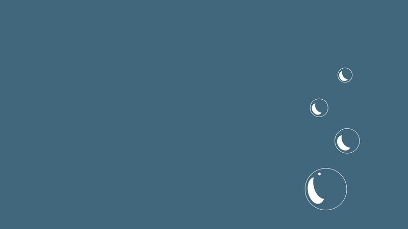 Bubbles Rising in Water — Blue, Calm, Night