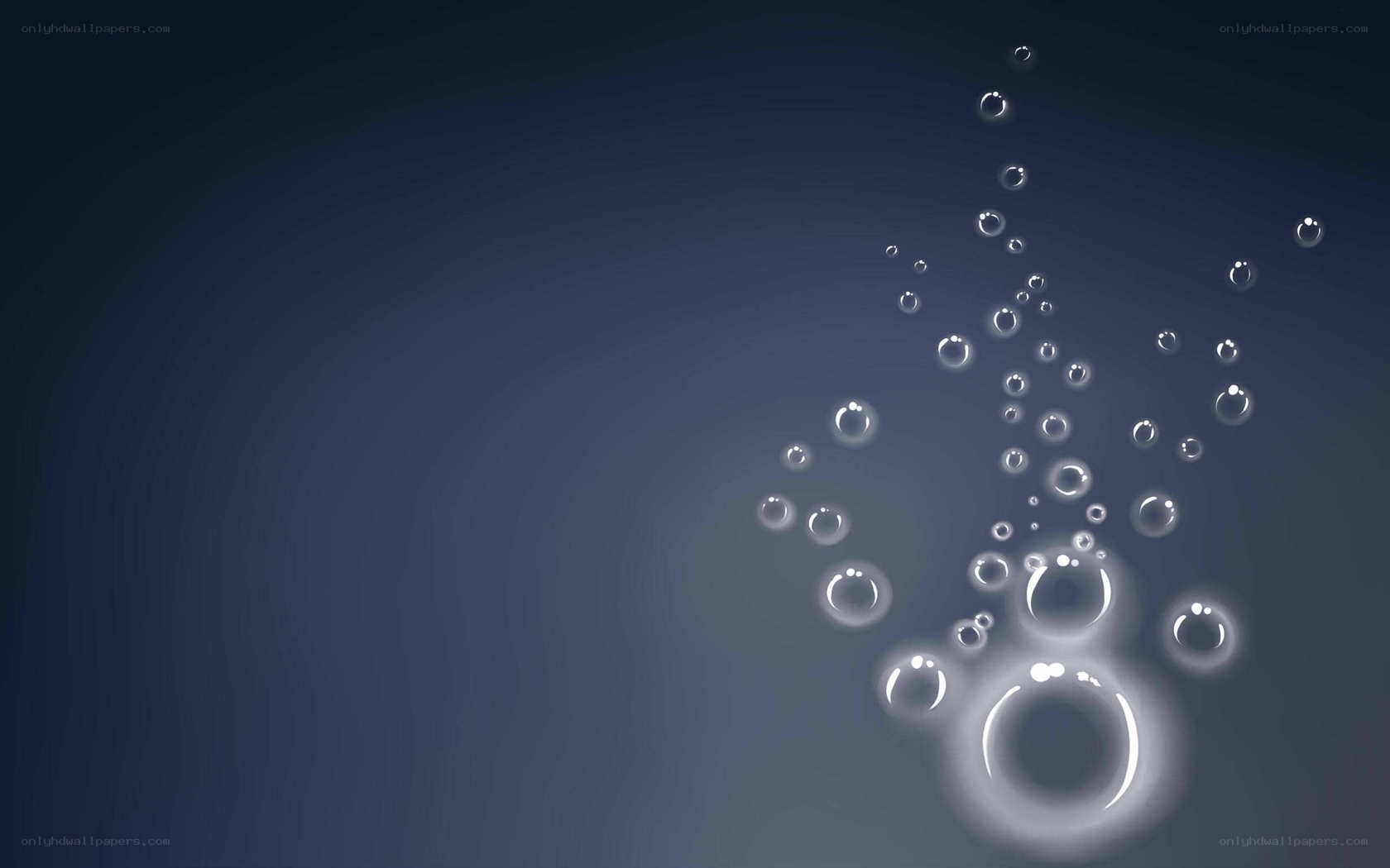 Bubbles rising in water