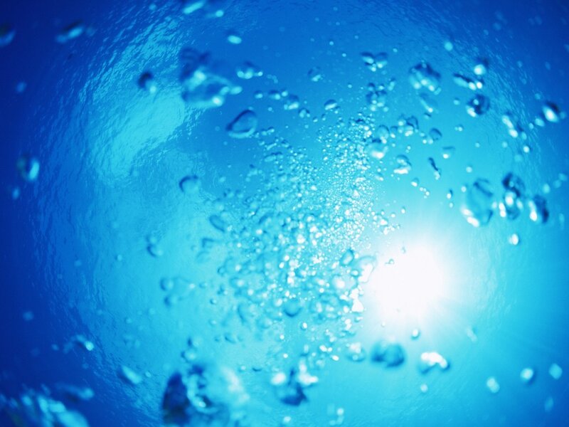 Bubbles Rising Underwater — Blue, Light