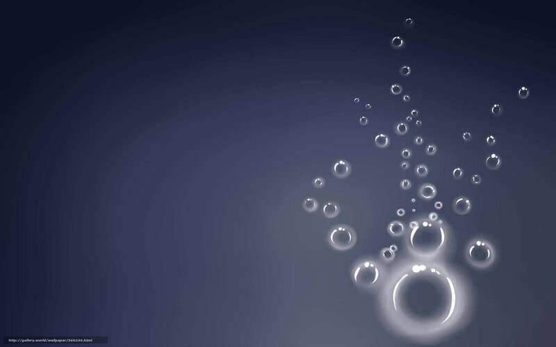Bubbles Rising Underwater — Blue, Serene, Digital Art