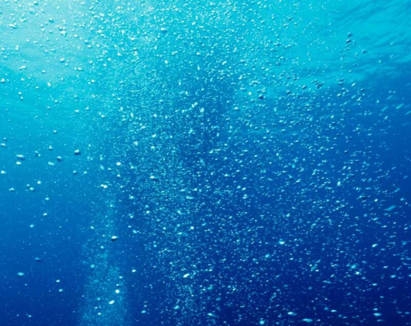 Bubbles Rising Underwater — Blue
