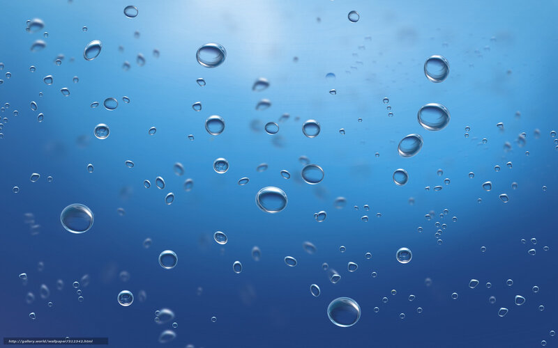 Bubbles Underwater — Blue, Serene, Photograph, Blue Water