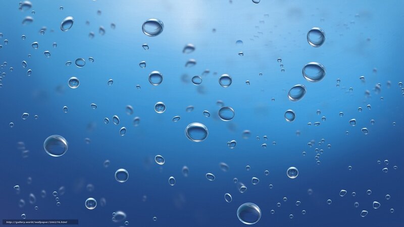 Bubbles Underwater — Blue, Serene, Photograph, Water