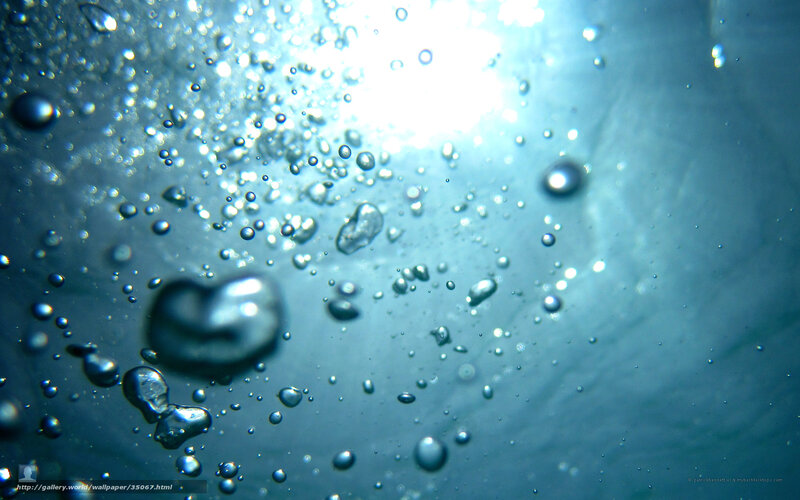 Bubbles Underwater — Blue, Serene