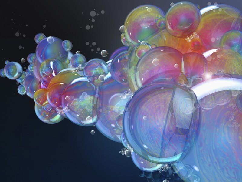 Bubbles with Iridescent Colors
