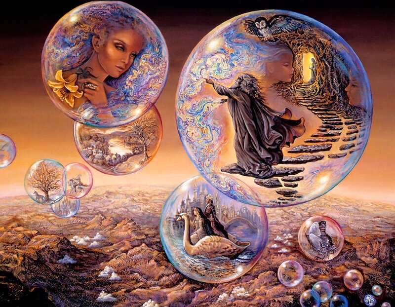 Bubbles with Scenes Inside — Orange