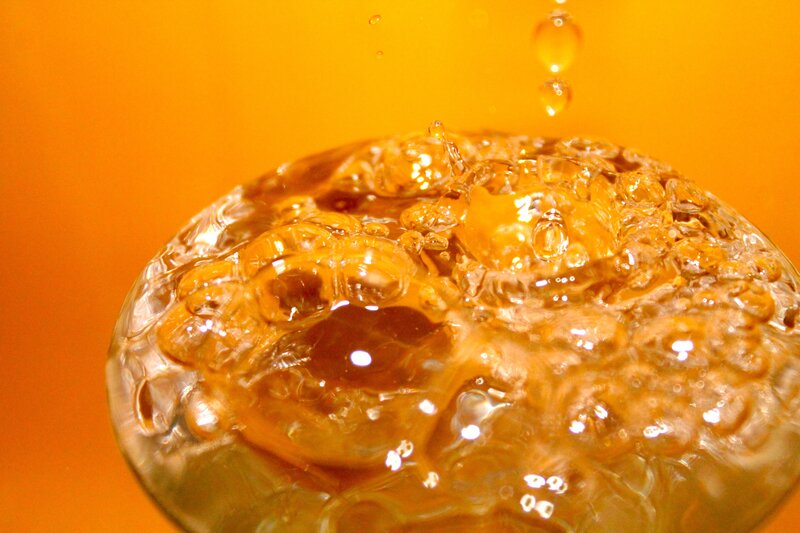 Bubbling Liquid in Glass
