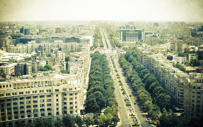 Bucharest cityscape view