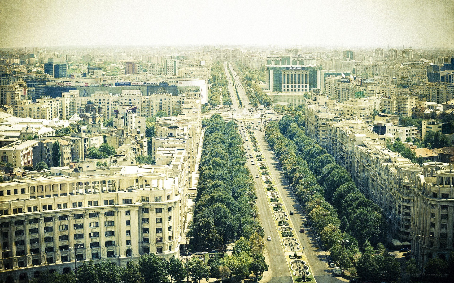 Bucharest cityscape view
