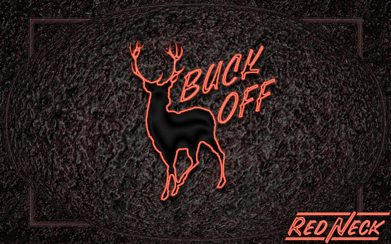 Buck Off logo with deer