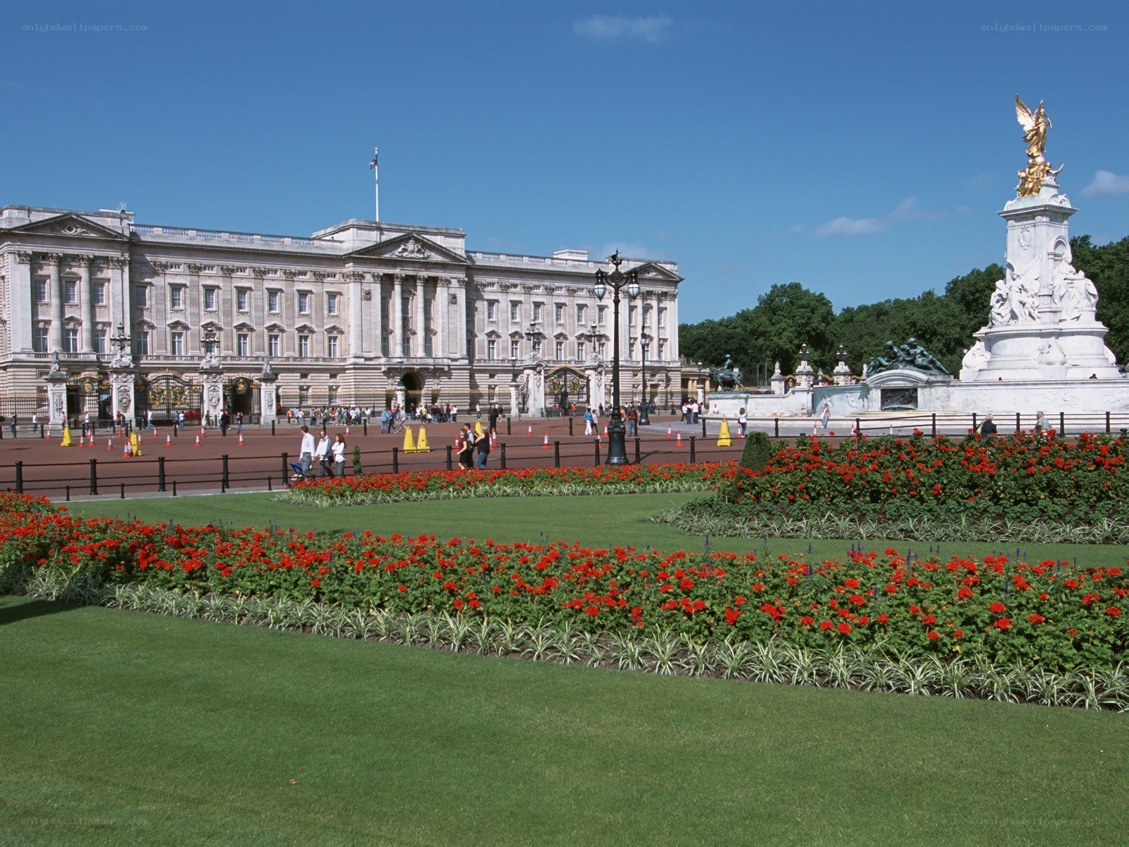 Buckingham Palace on a sunny day