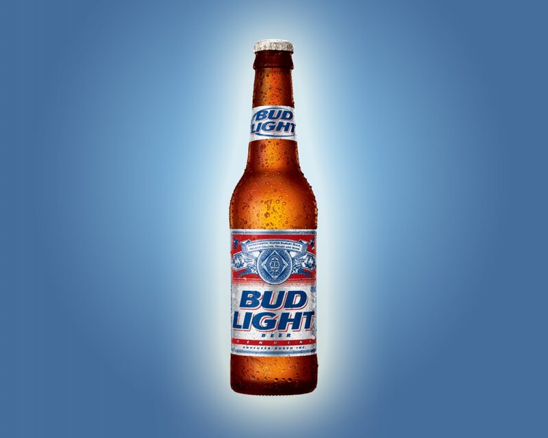 Bud Light Beer Bottle — Blue