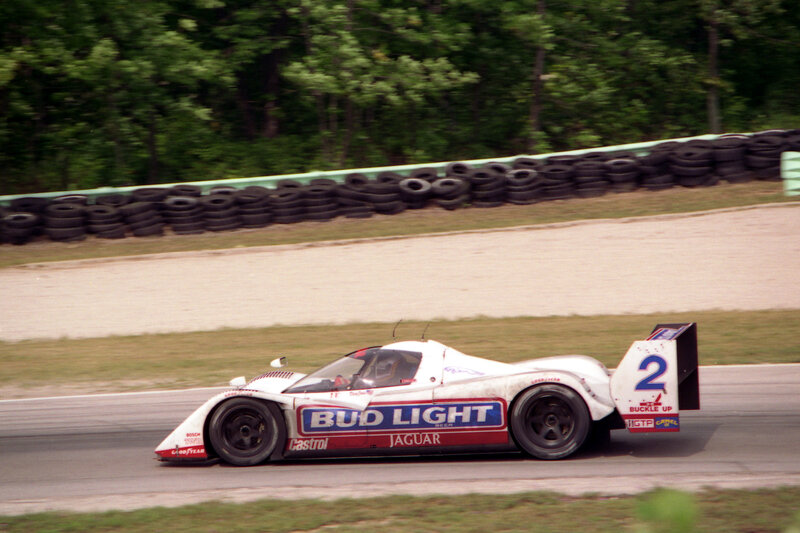 Bud Light Jaguar race car on track