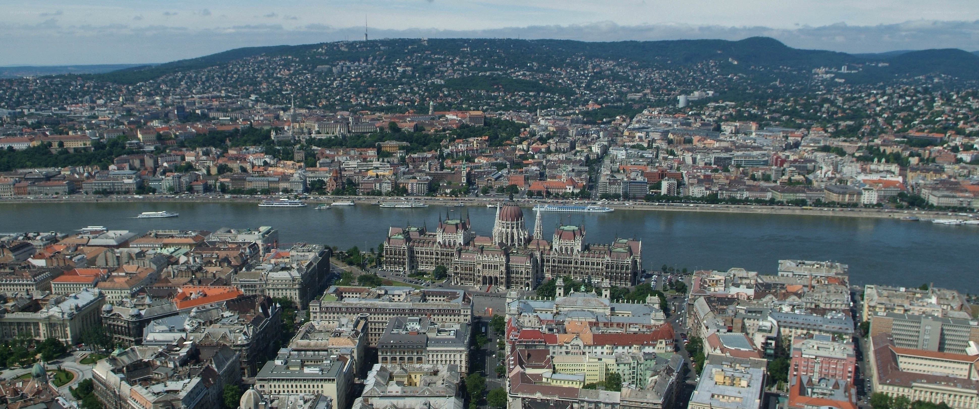 Buda and Pest from above
