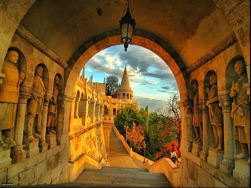 Buda Castle archway view