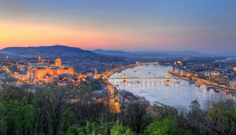 Buda Castle at Dusk — Blue