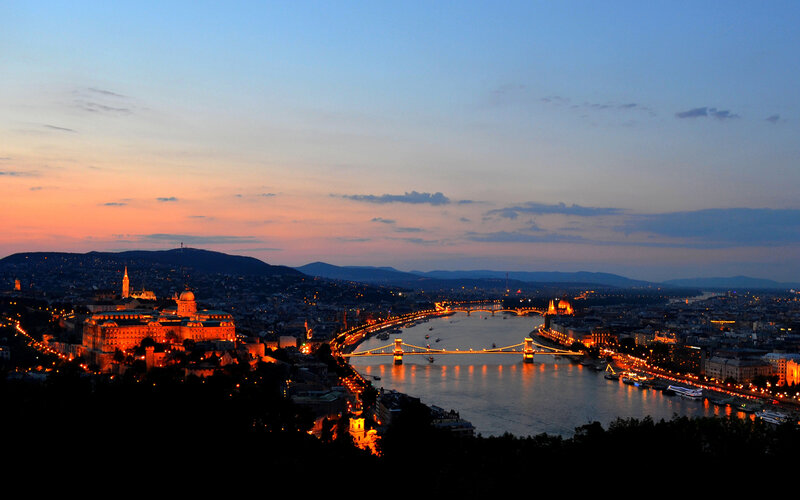 Buda Castle at Dusk — Orange