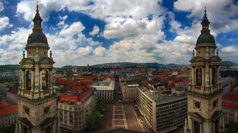 Buda Castle Towers — Blue