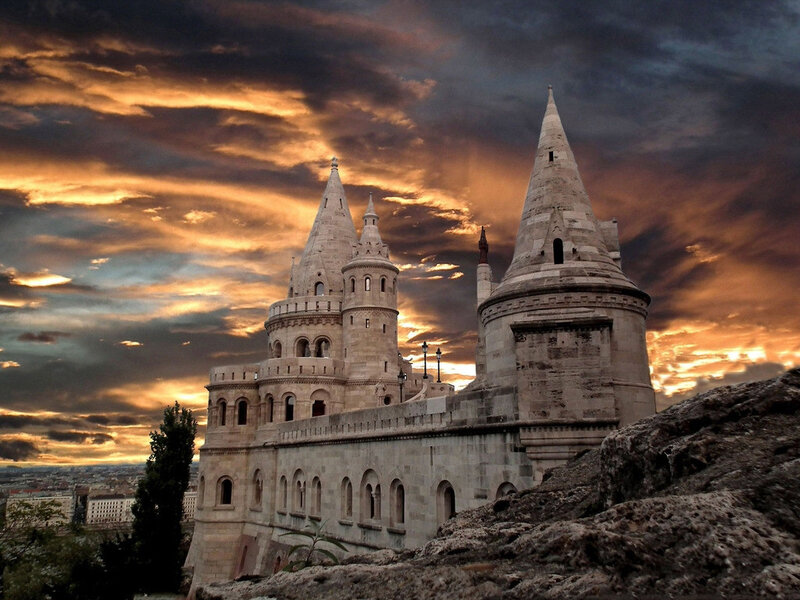 Buda Castle Towers — Orange