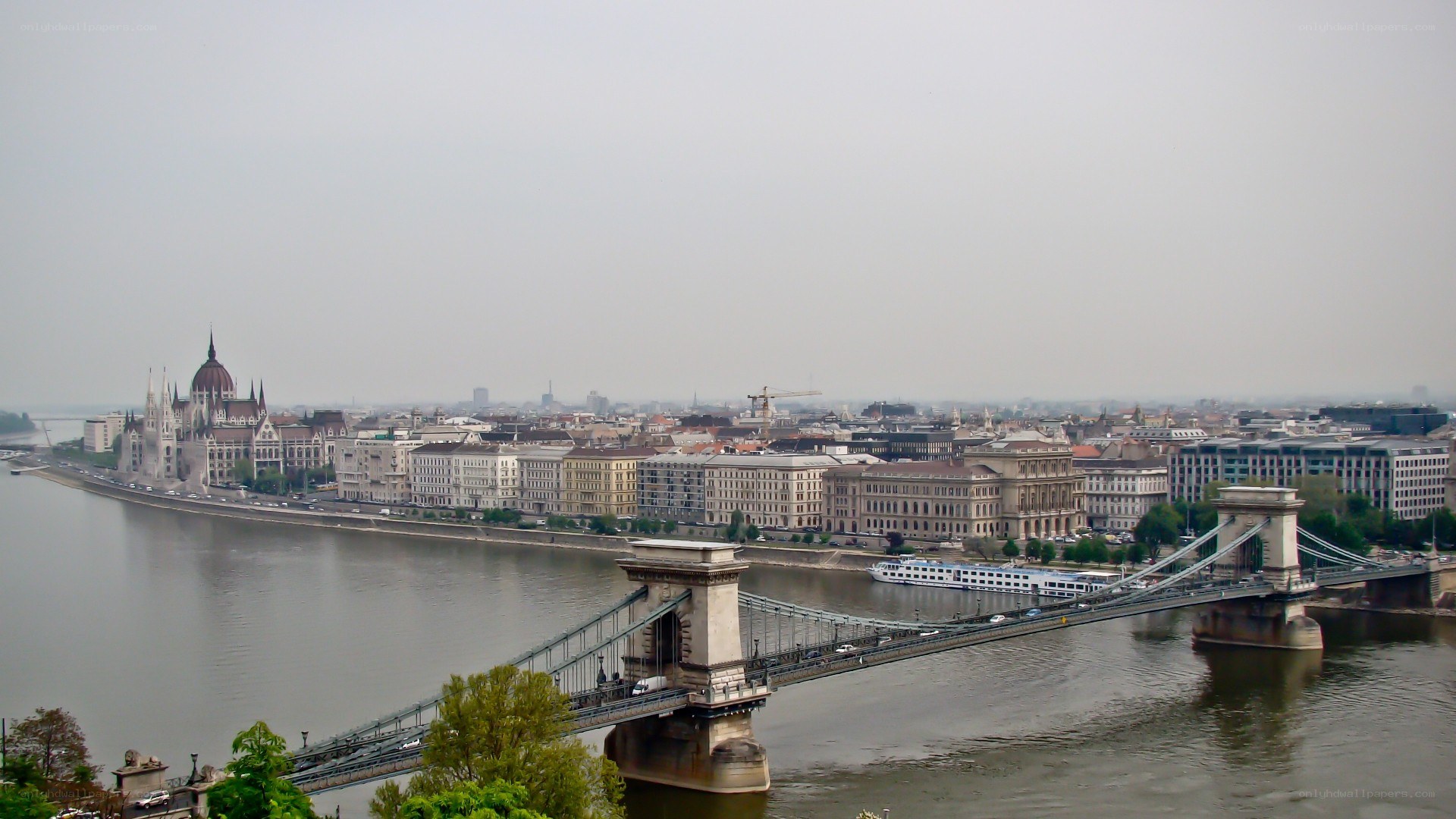 Buda cityscape with Danube River