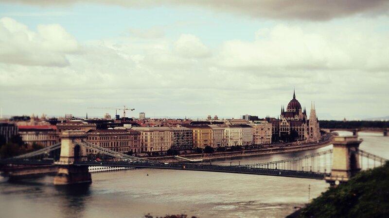 Buda cityscape with river
