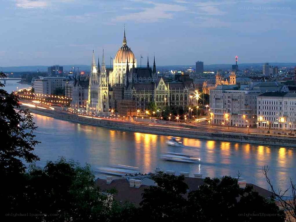 Buda Parliament at dusk