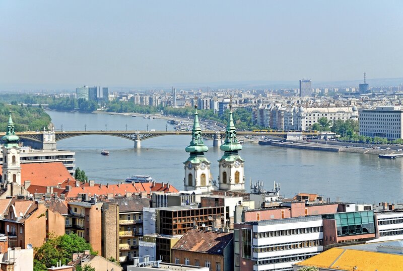 Budapest cityscape with Danube River