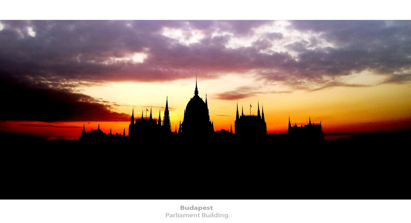 Budapest Parliament at sunset