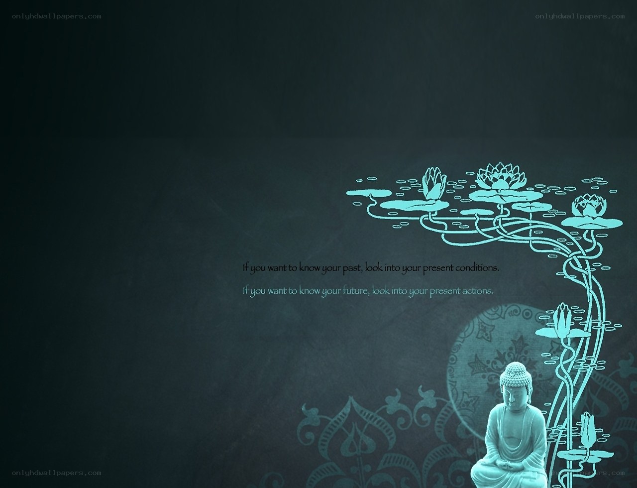 Buddha and lotus design
