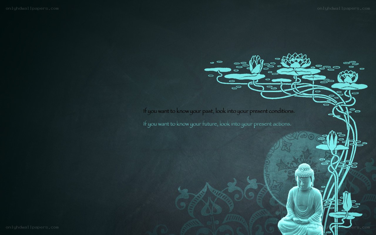 Buddha and lotus pond