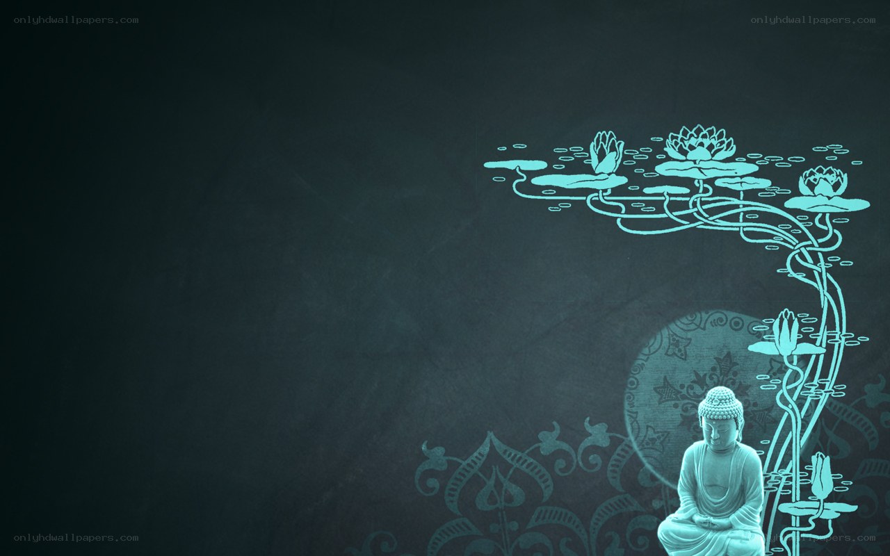 Buddha and lotus pond