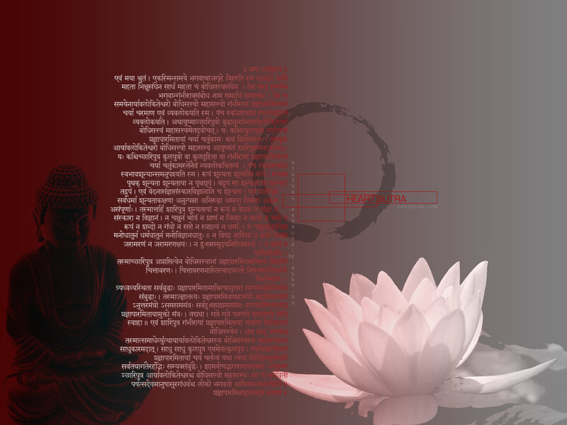 Buddha and Lotus with Sanskrit Text