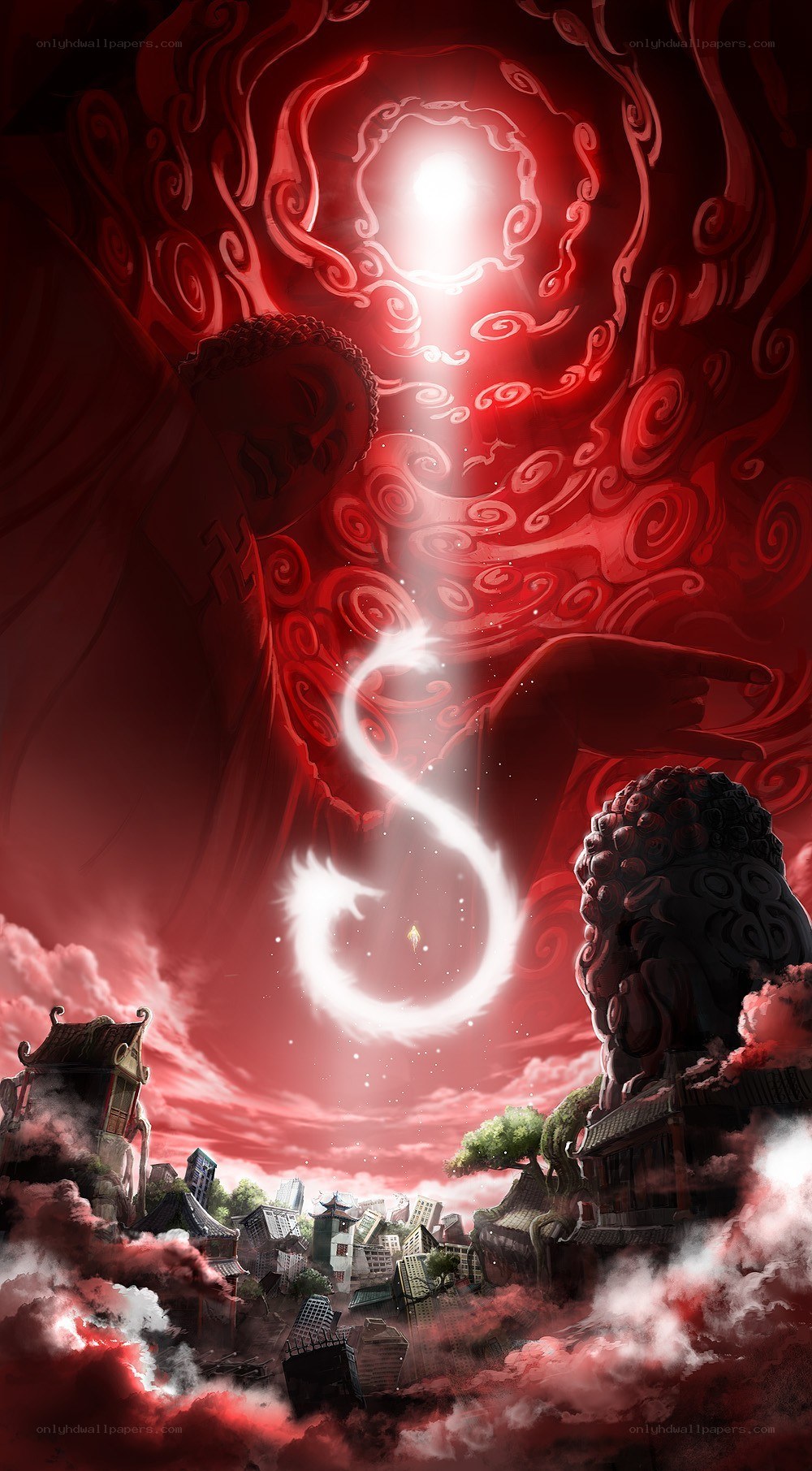 Buddha and the Dragon's Light